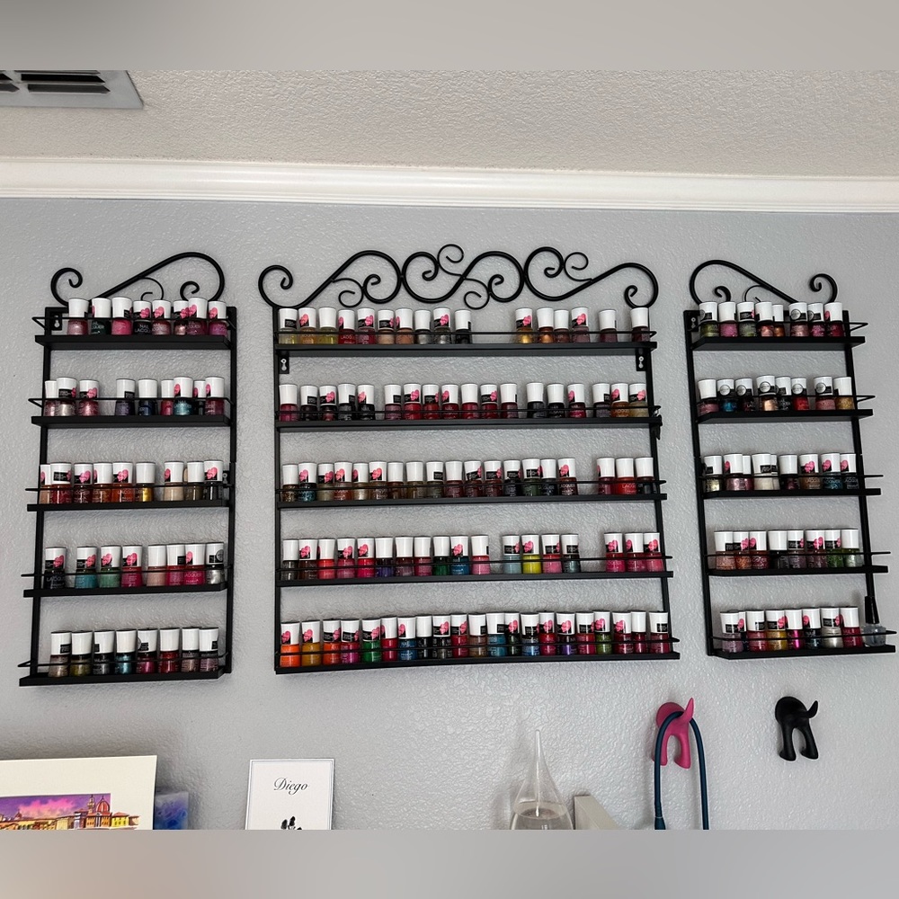 NAIL POLISH RACK WITH FULL SET OF POLISH